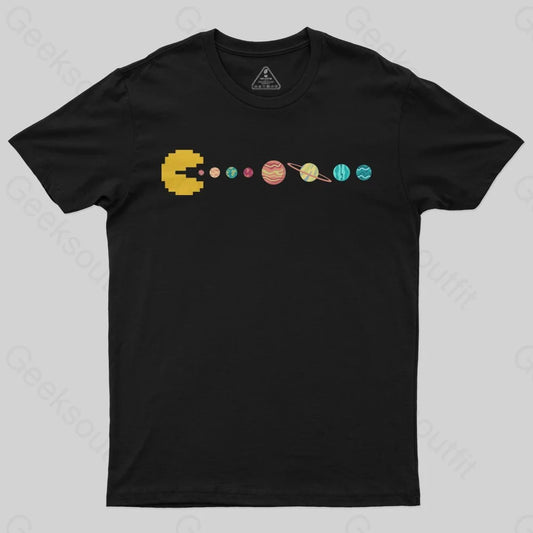 Solar System Eating Game T-Shirt - Geeksoutfit