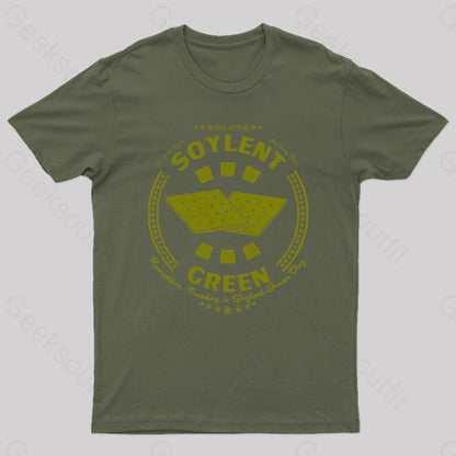 Soylent Biscuit Geek T-Shirt Army Green / S