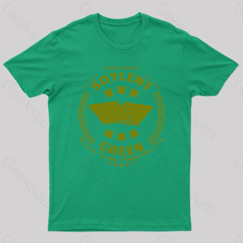 Soylent Biscuit Geek T-Shirt Green / S