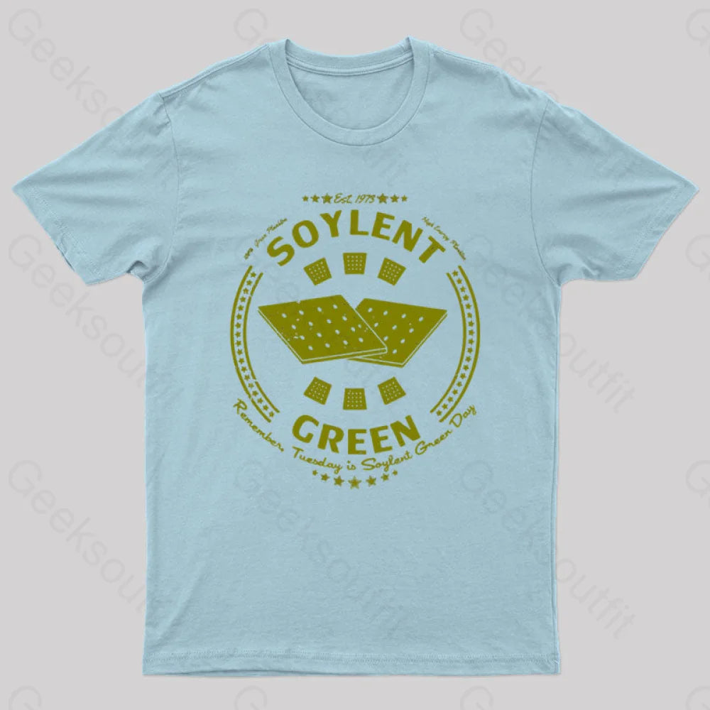 Soylent Biscuit Geek T-Shirt Light Blue / S