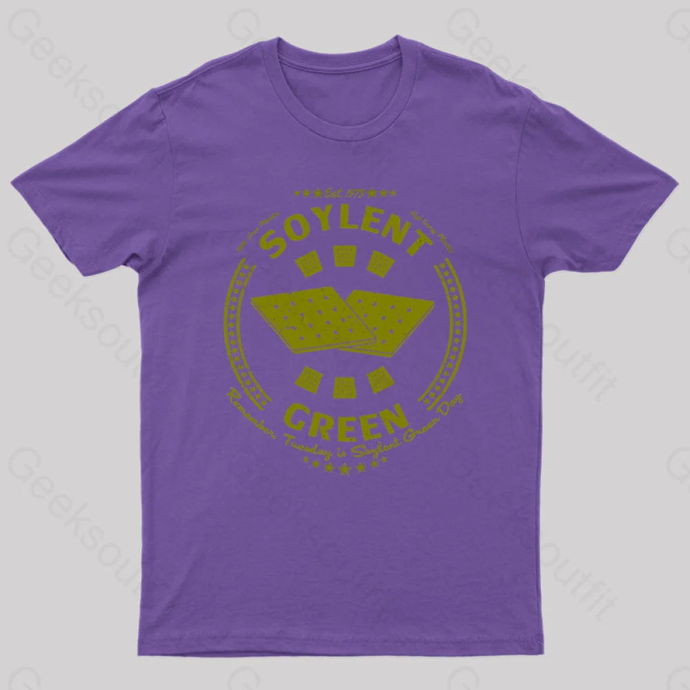 Soylent Biscuit Geek T-Shirt Purple / S