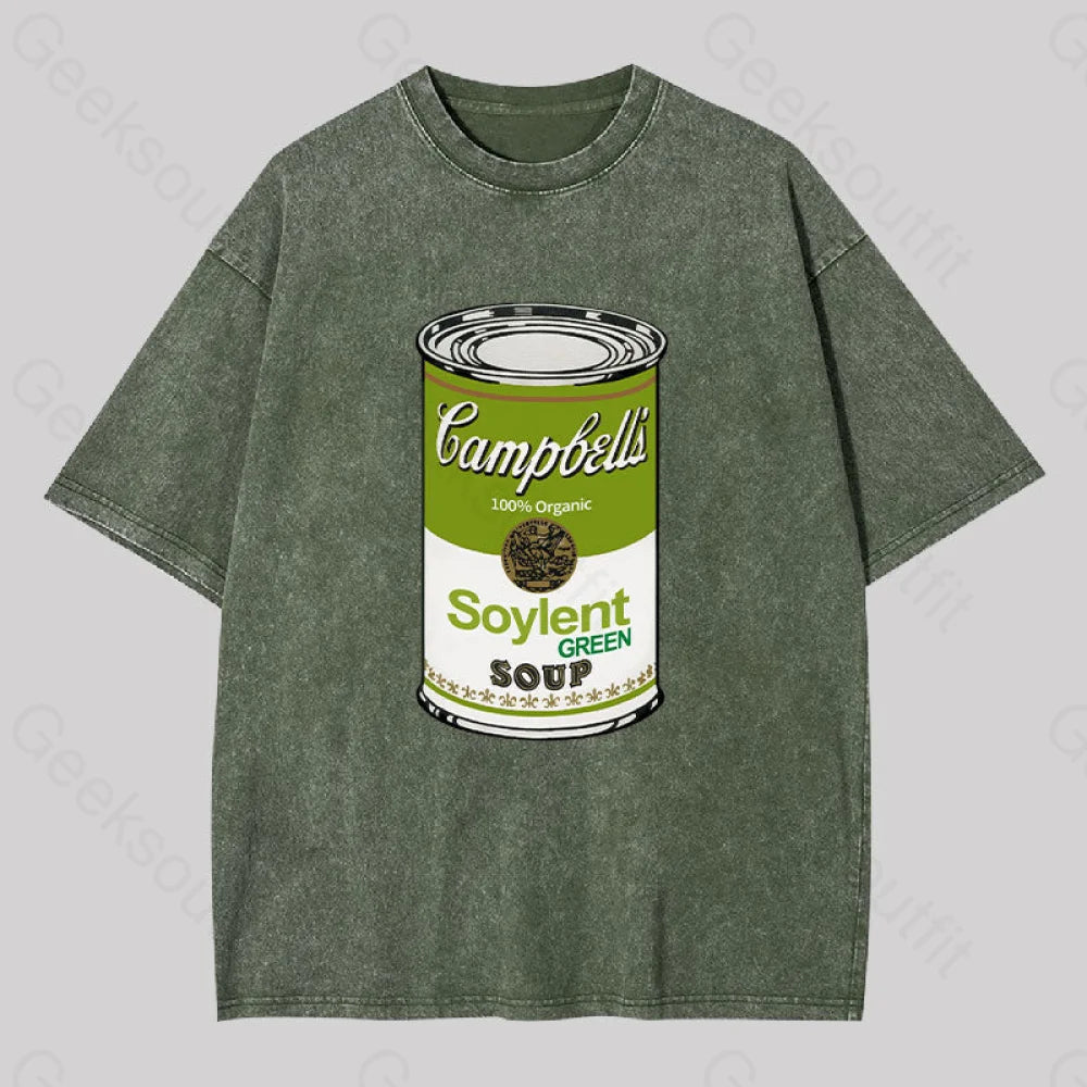 Soylent Green Campbelis Geek Washed T-Shirt Army / S Yc