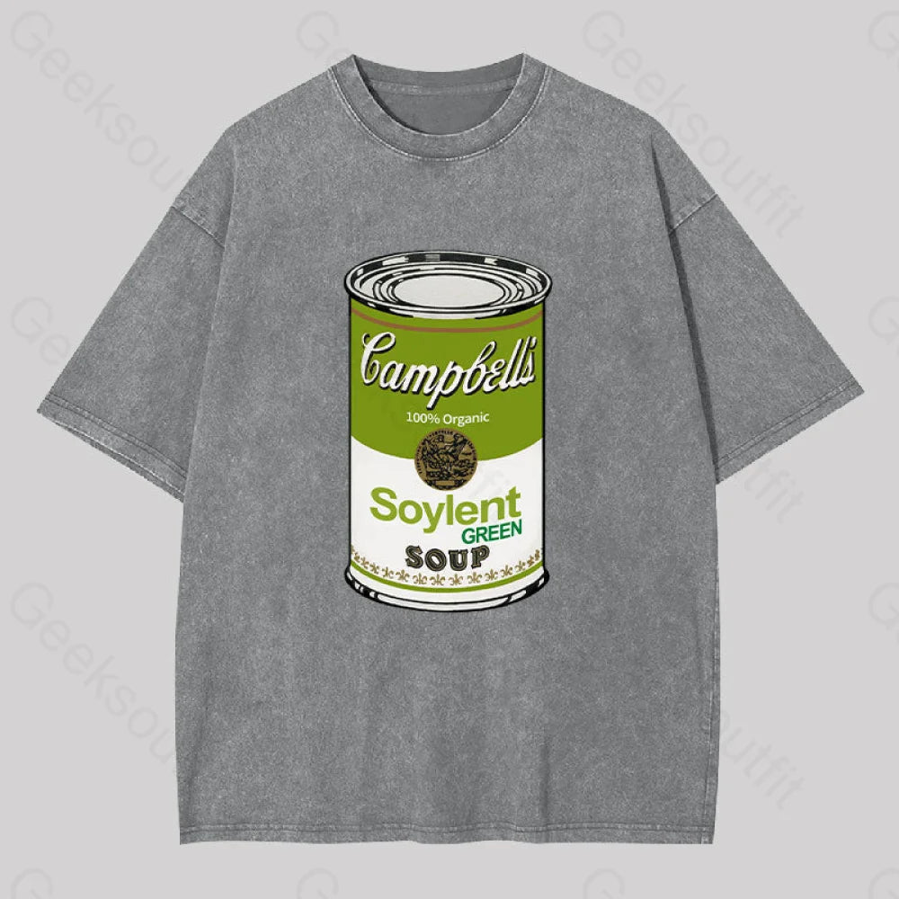 Soylent Green Campbelis Geek Washed T-Shirt Grey / S Yc