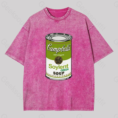 Soylent Green Campbelis Geek Washed T-Shirt Rose Red / S Yc