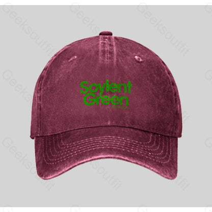 Soylent Green Is People Washed Vintage Baseball Cap Red