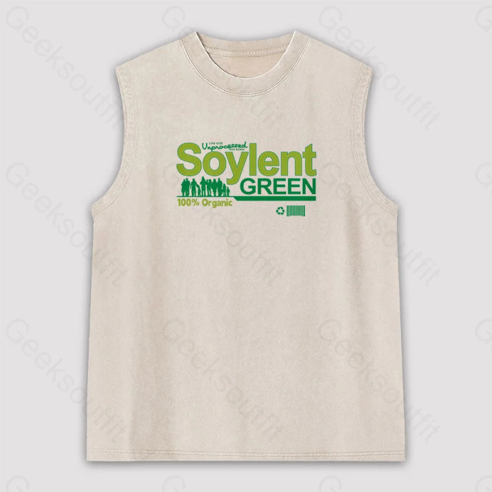 Soylent Green Unisex Washed Tank Apricot / S