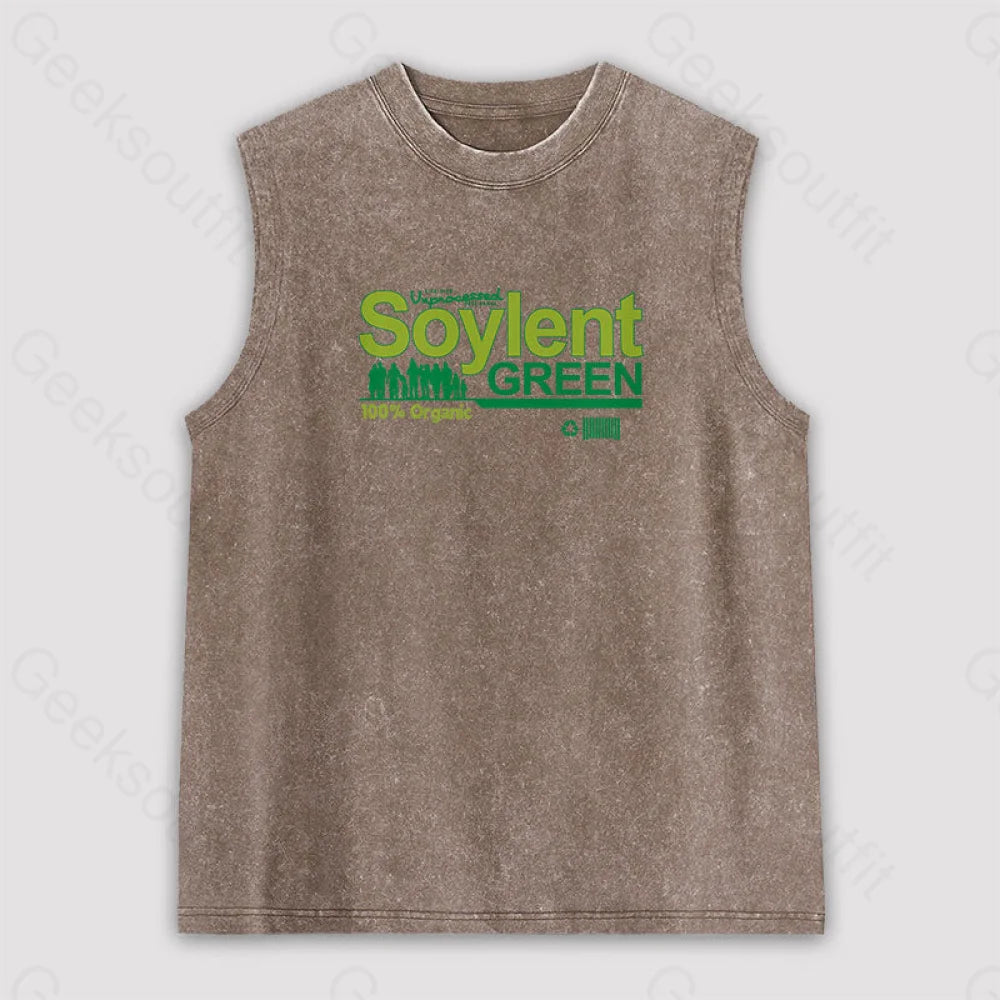 Soylent Green Unisex Washed Tank Brown / S