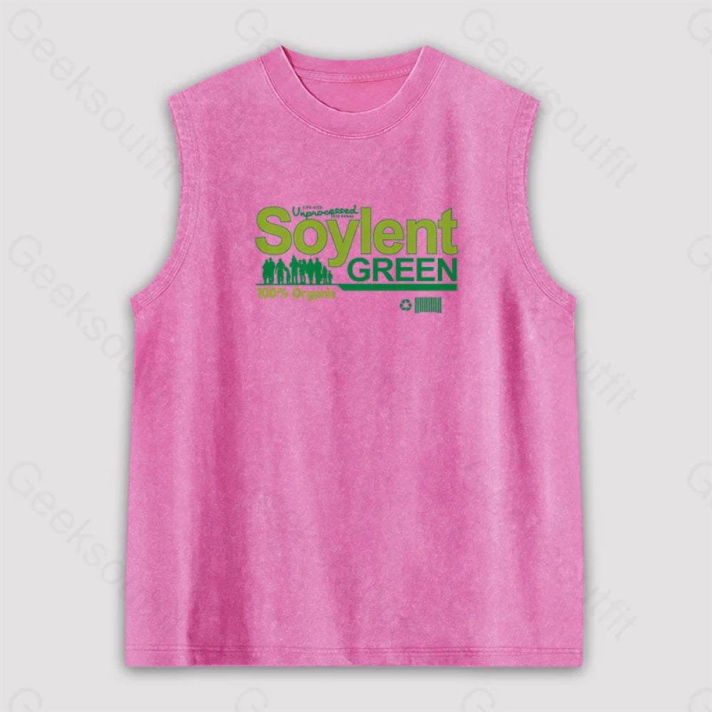 Soylent Green Unisex Washed Tank Pink / S