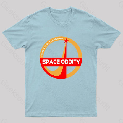 Space Oddity David Bowie Geeks T-Shirt Light Blue / S Yc