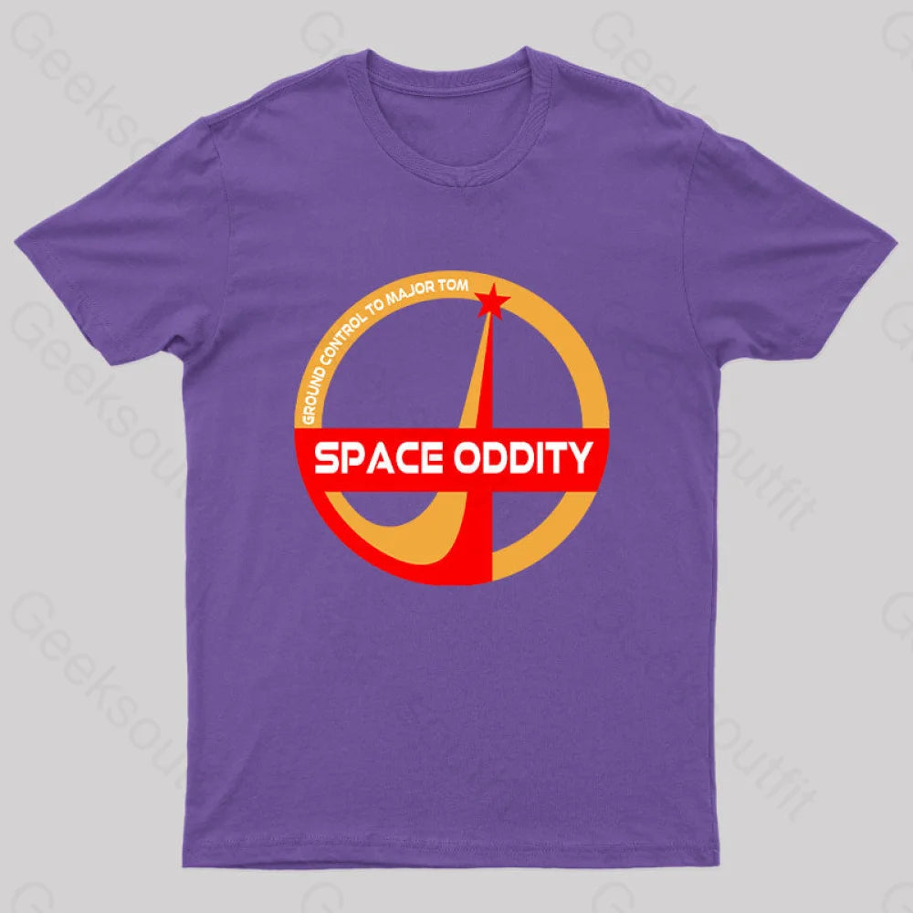 Space Oddity David Bowie Geeks T-Shirt Purple / S Yc