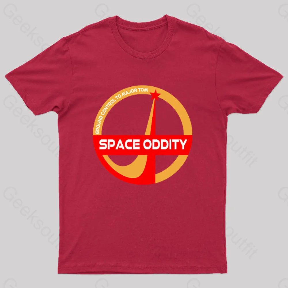 Space Oddity David Bowie Geeks T-Shirt Red / S Yc