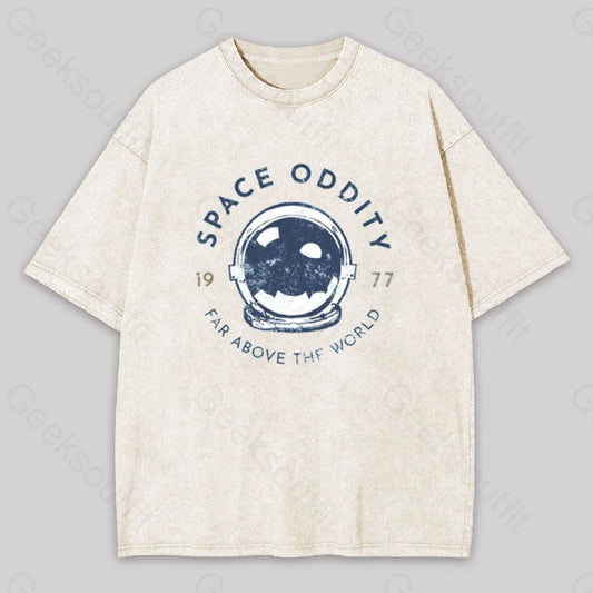 Space Oddity Rock Washed T-Shirt Apricot / S