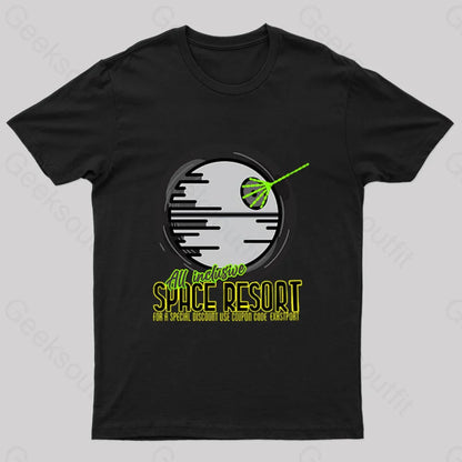 Space Resort Nerd T-Shirt Black / S