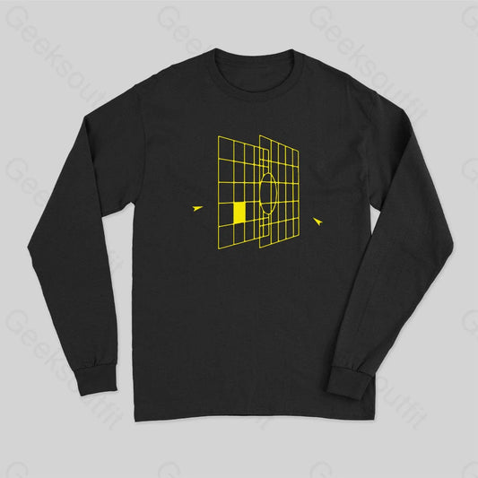 Space Ship Targeting Computer Long Sleeve T-Shirt Black / S