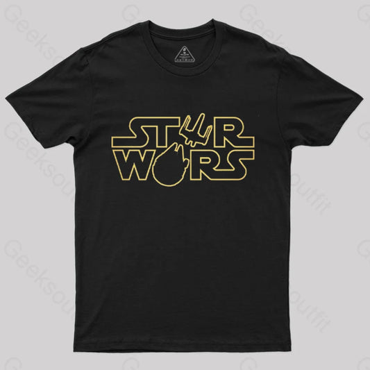 Space Si-Fi T-Shirt Black / S