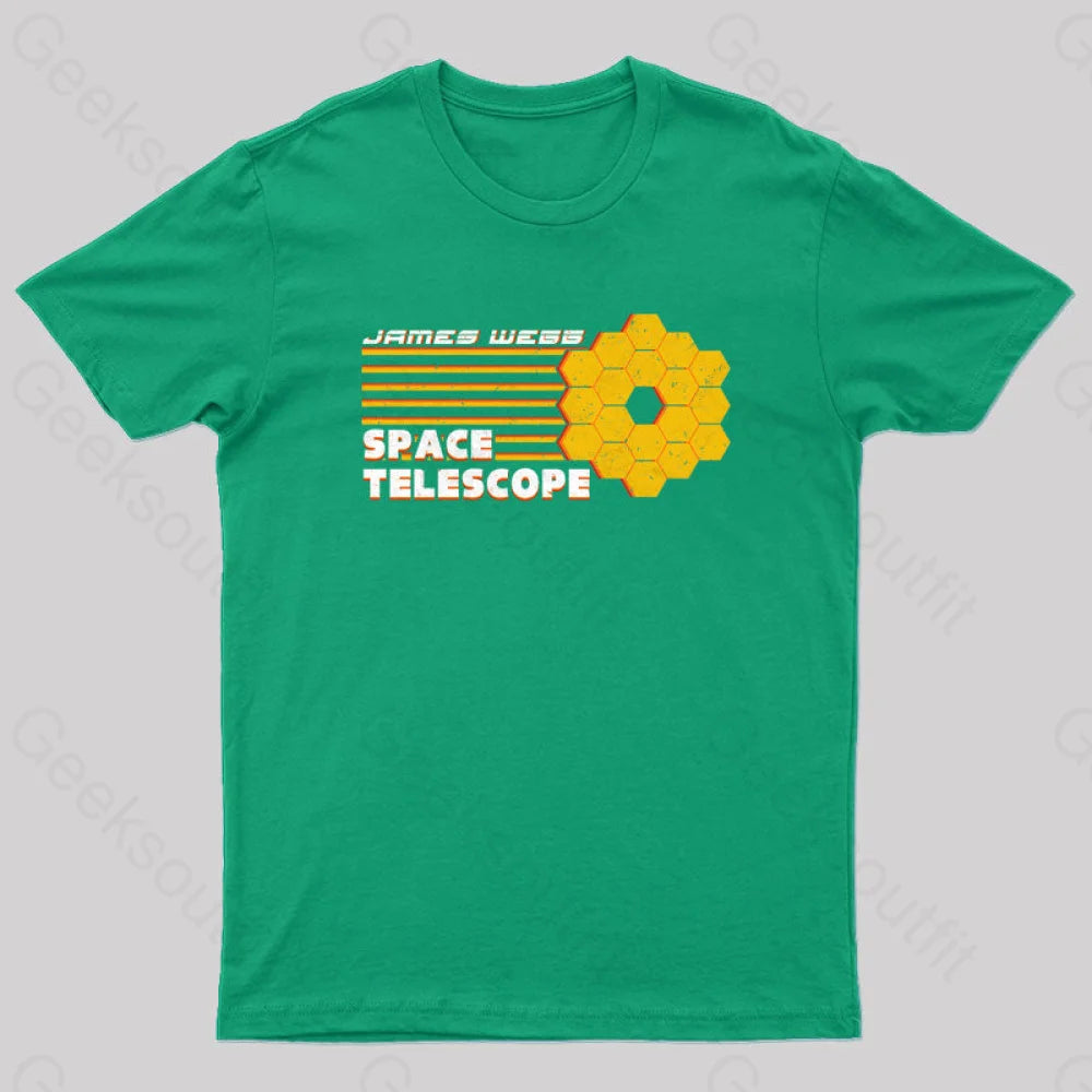 Space Telescope Geek T-Shirt Green / S Yc