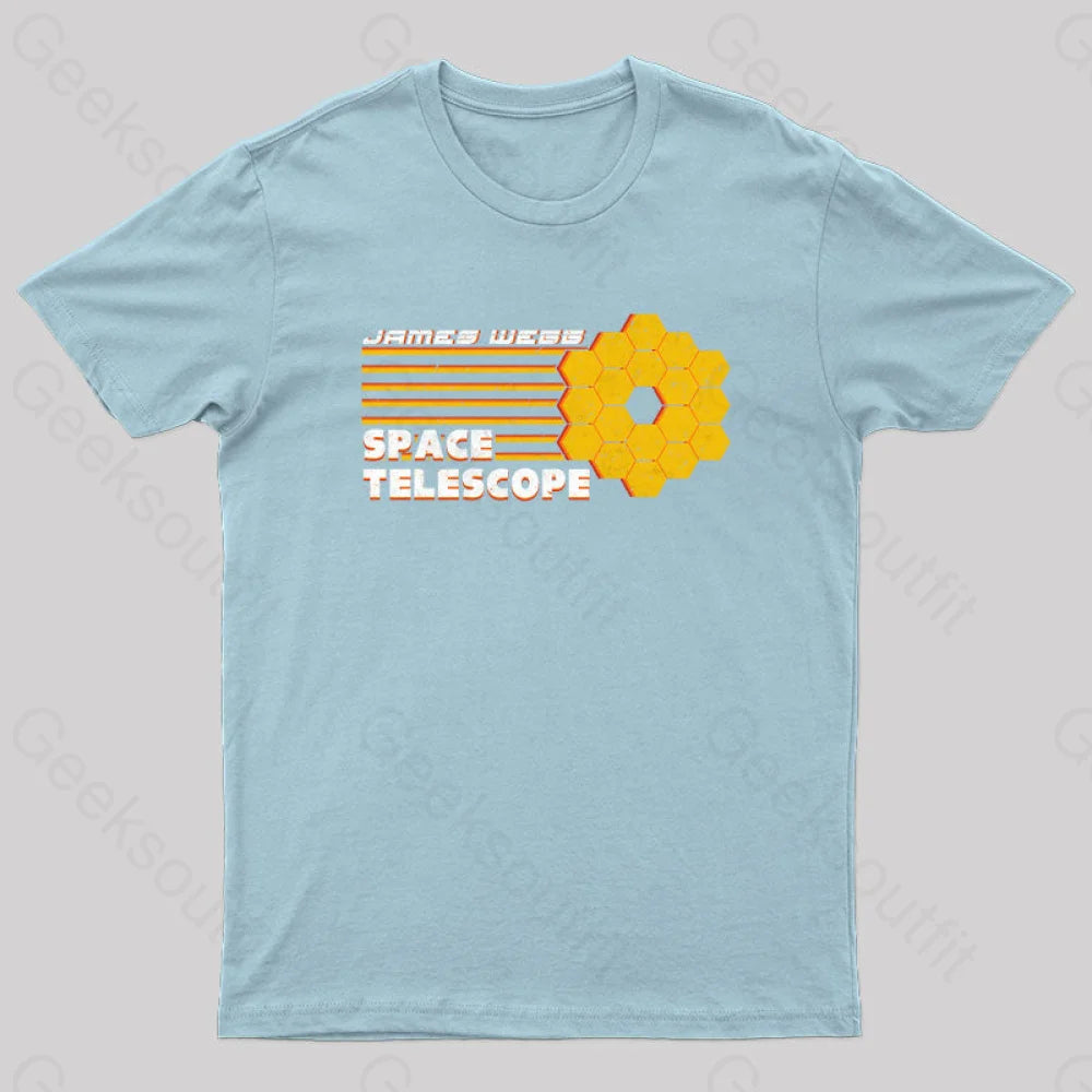 Space Telescope Geek T-Shirt Light Blue / S Yc