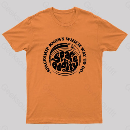 Spaceship Knows Which Way To Go T-Shirt Orange / S