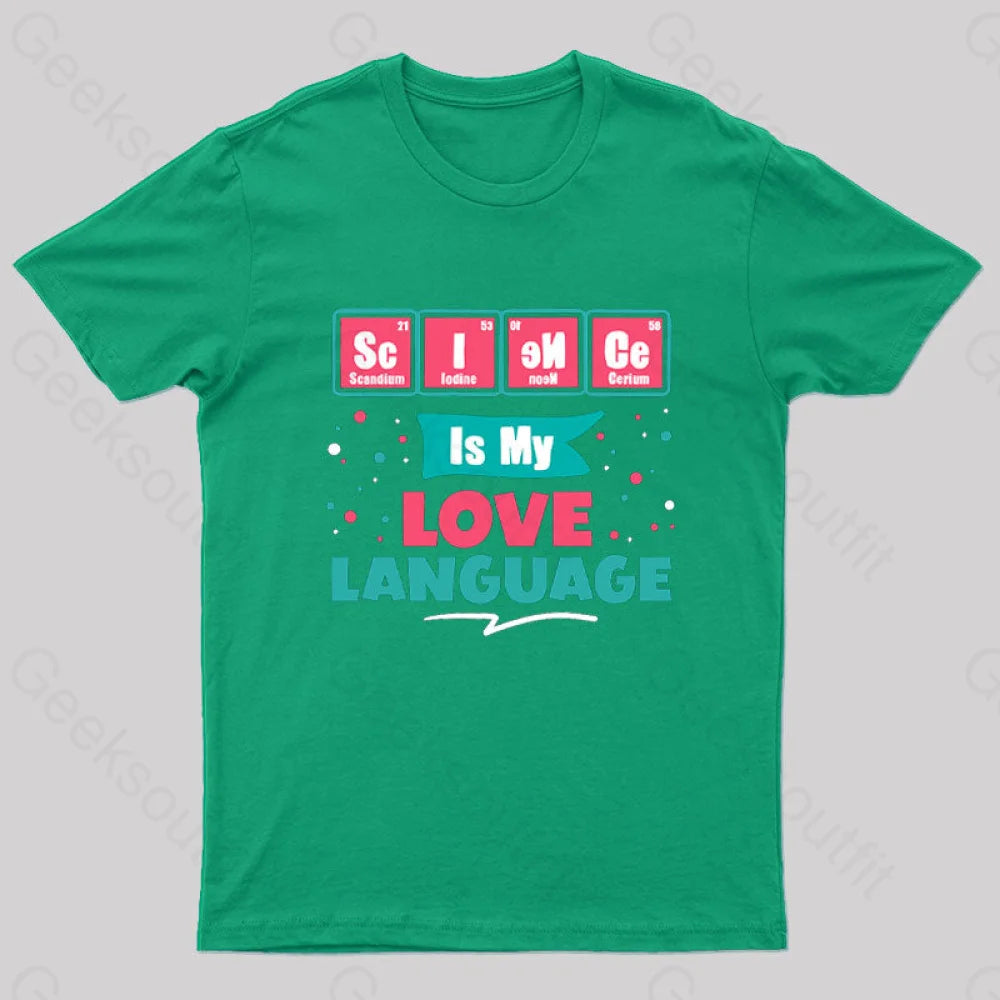 Speak Science To Me Nerd T-Shirt Green / S