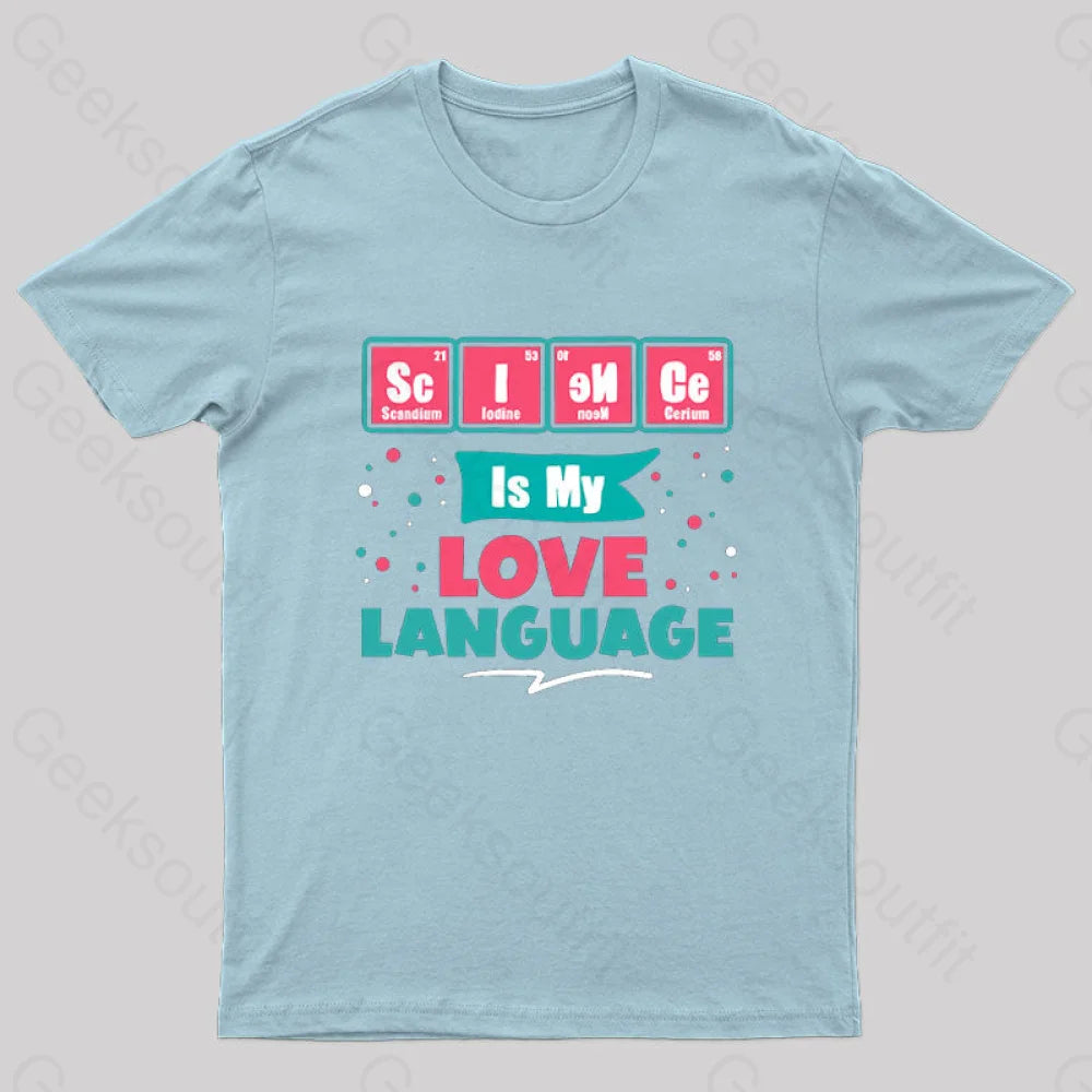 Speak Science To Me Nerd T-Shirt Light Blue / S