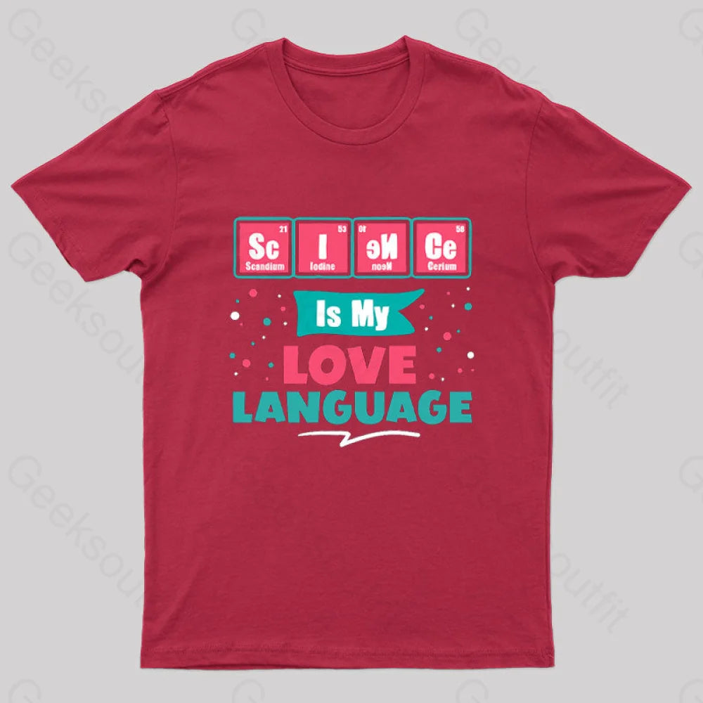 Speak Science To Me Nerd T-Shirt Red / S