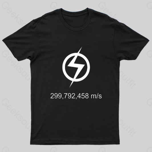 Speed Of Light Nerd T-Shirt Black / S