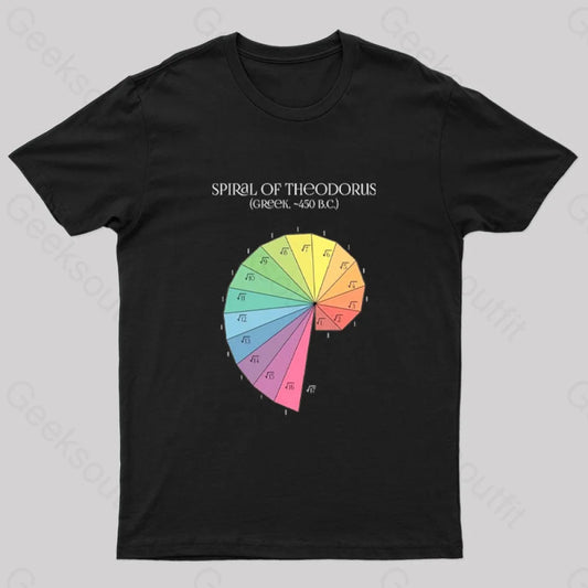 Spiral Of Theodorus Geek T-Shirt Black / S