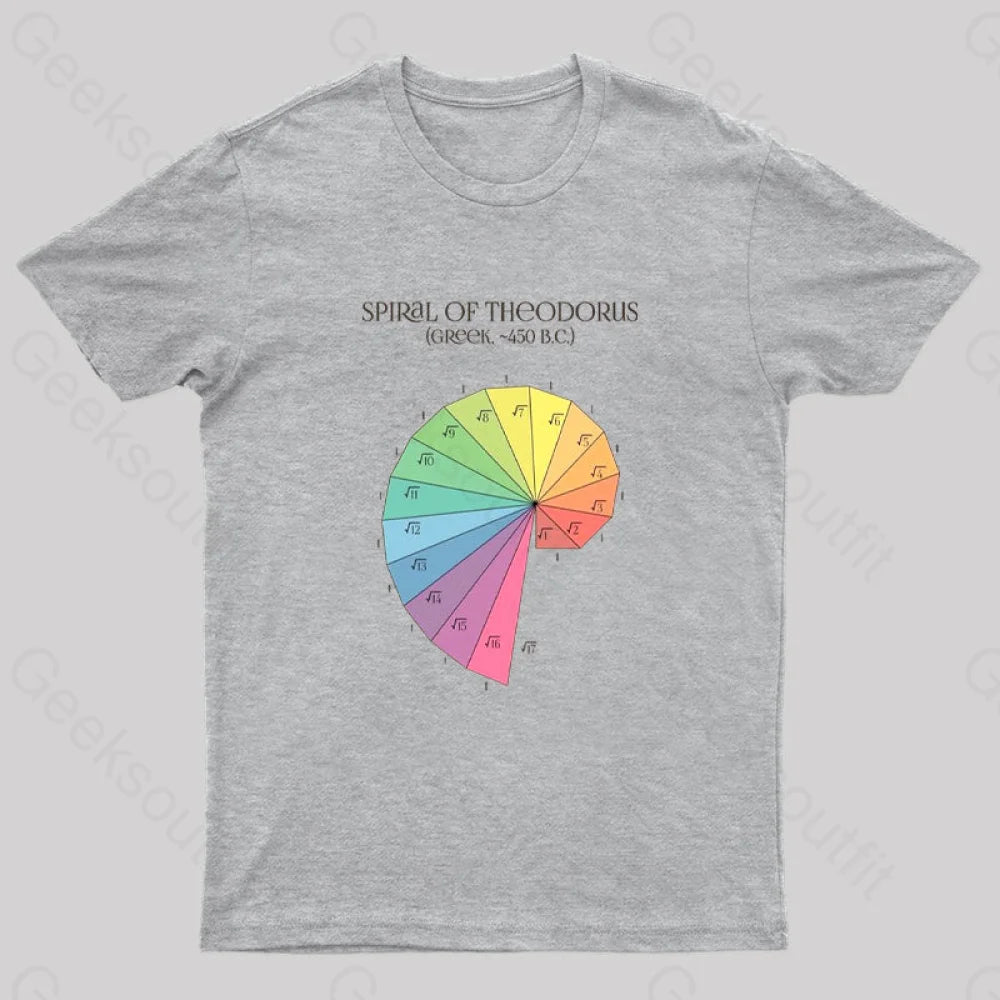 Spiral Of Theodorus Geek T-Shirt Grey / S