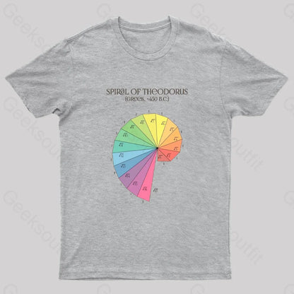 Spiral Of Theodorus Geek T-Shirt Grey / S