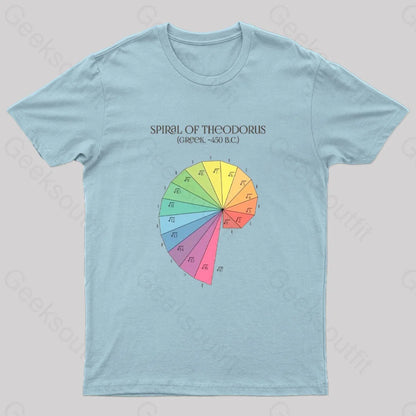 Spiral Of Theodorus Geek T-Shirt Light Blue / S