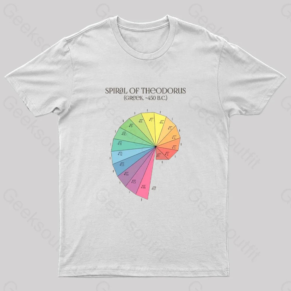 Spiral Of Theodorus Geek T-Shirt White / S