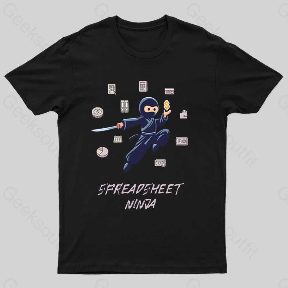 Spreadsheet Ninja T-Shirt Black / S