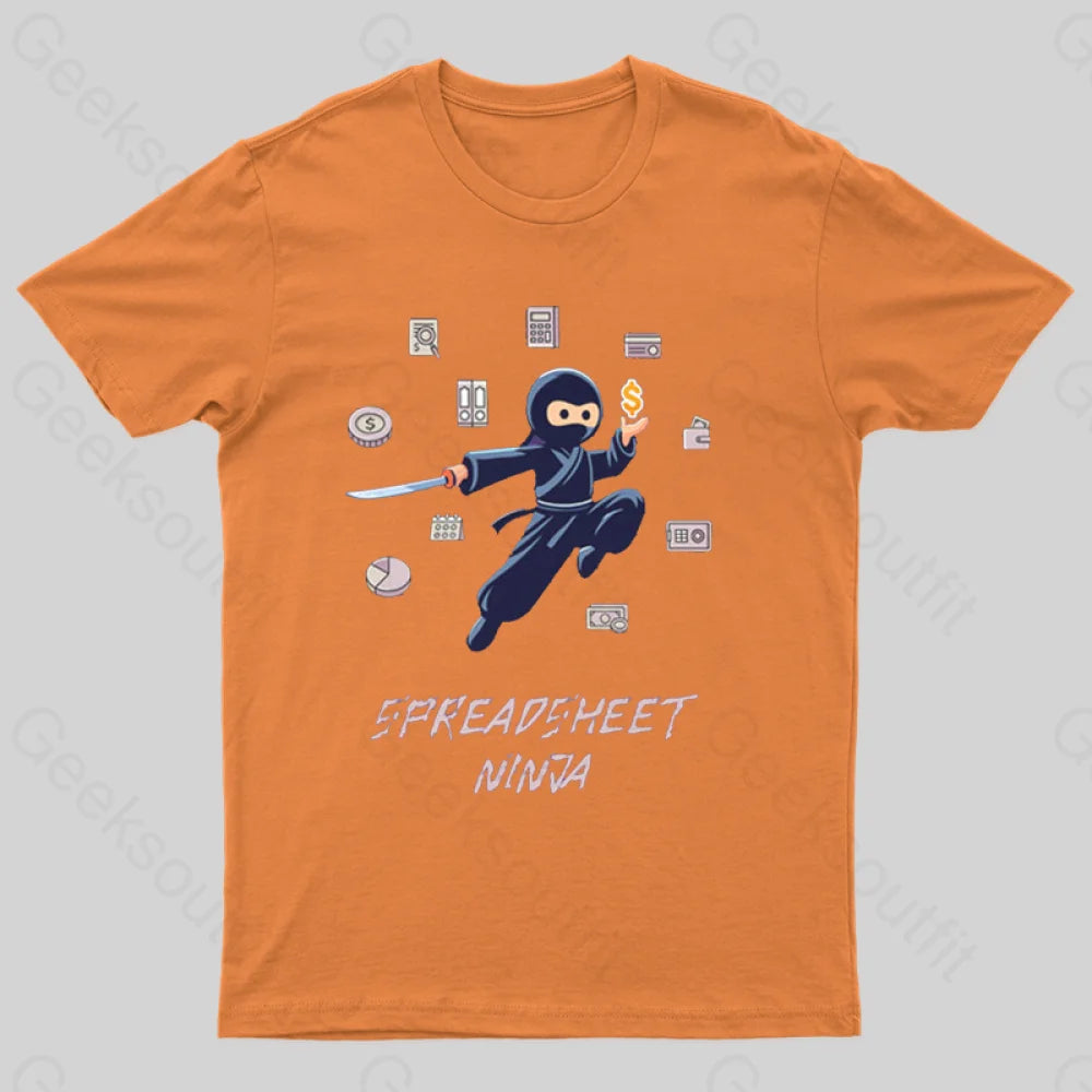 Spreadsheet Ninja T-Shirt Orange / S