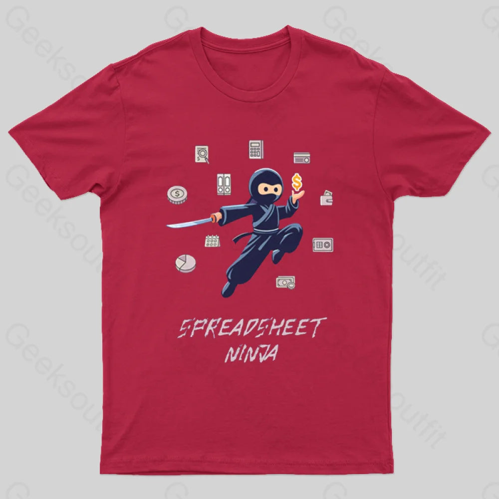 Spreadsheet Ninja T-Shirt Red / S