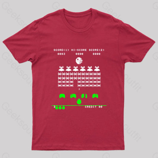 Star Invaders Geek T-Shirt Red / S