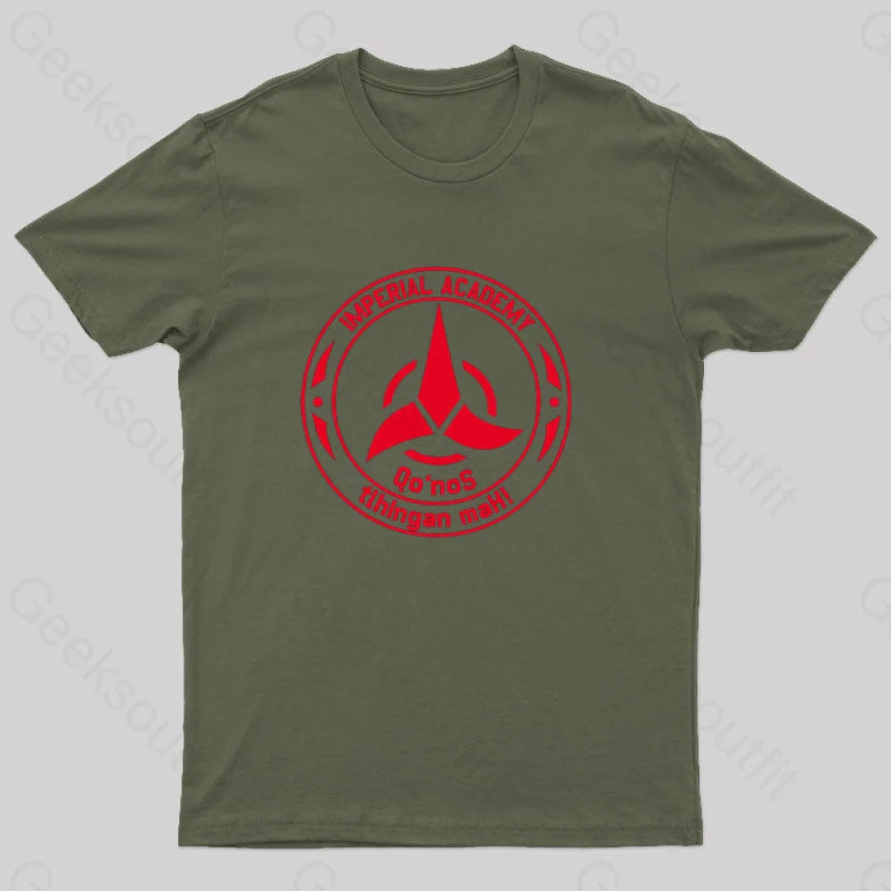 Star Trek Discovery Qo’nos Klingon Academy T-Shirt Army Green / S