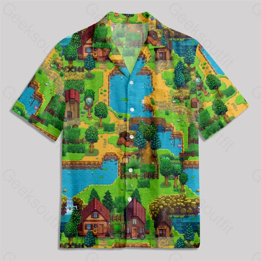 Stardew Valley Rpg Game Button Up Pocket Shirt Hawaiian / S Bus572 Yc