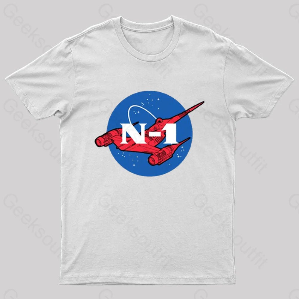 Starfighter Sci-Fi Space Ship T-Shirt White / S