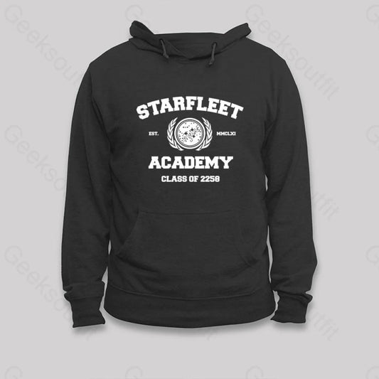 Starfleet Acadmey Class Of 2258 White Hoodie Black / S