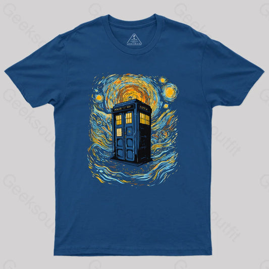 Starry Blue Box Nerd T-Shirt Navy / S