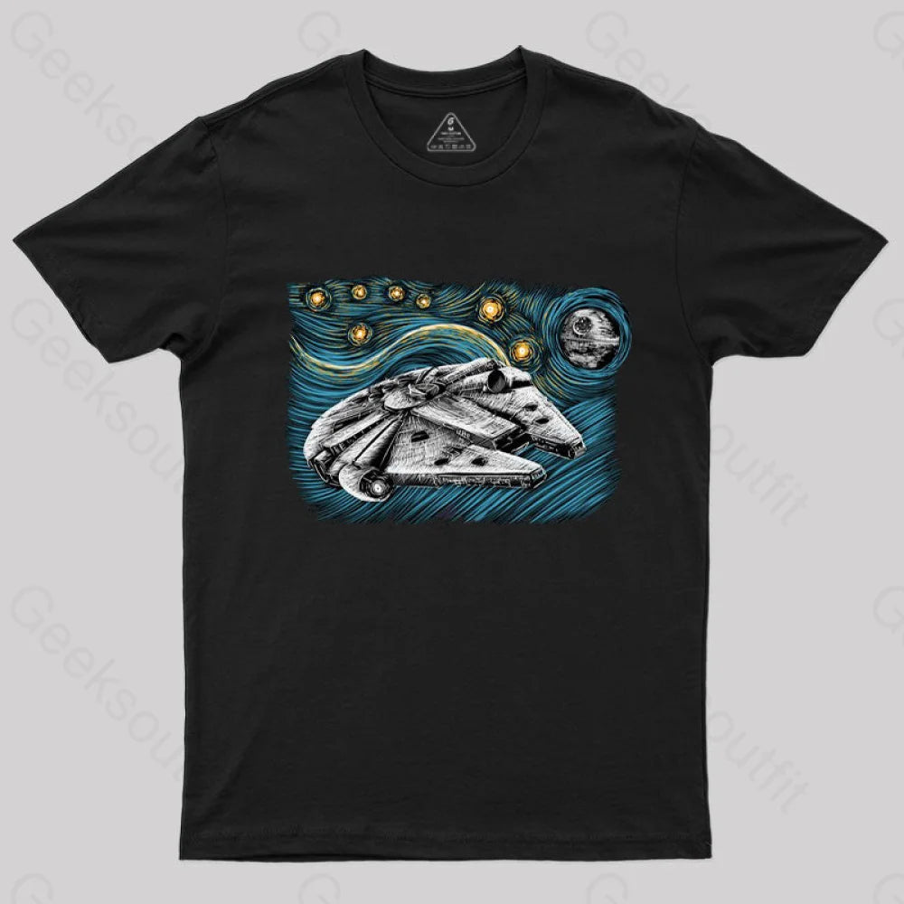 Starry Falcon T-Shirt Black / S