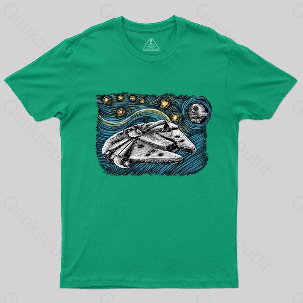 Starry Falcon T-Shirt Green / S