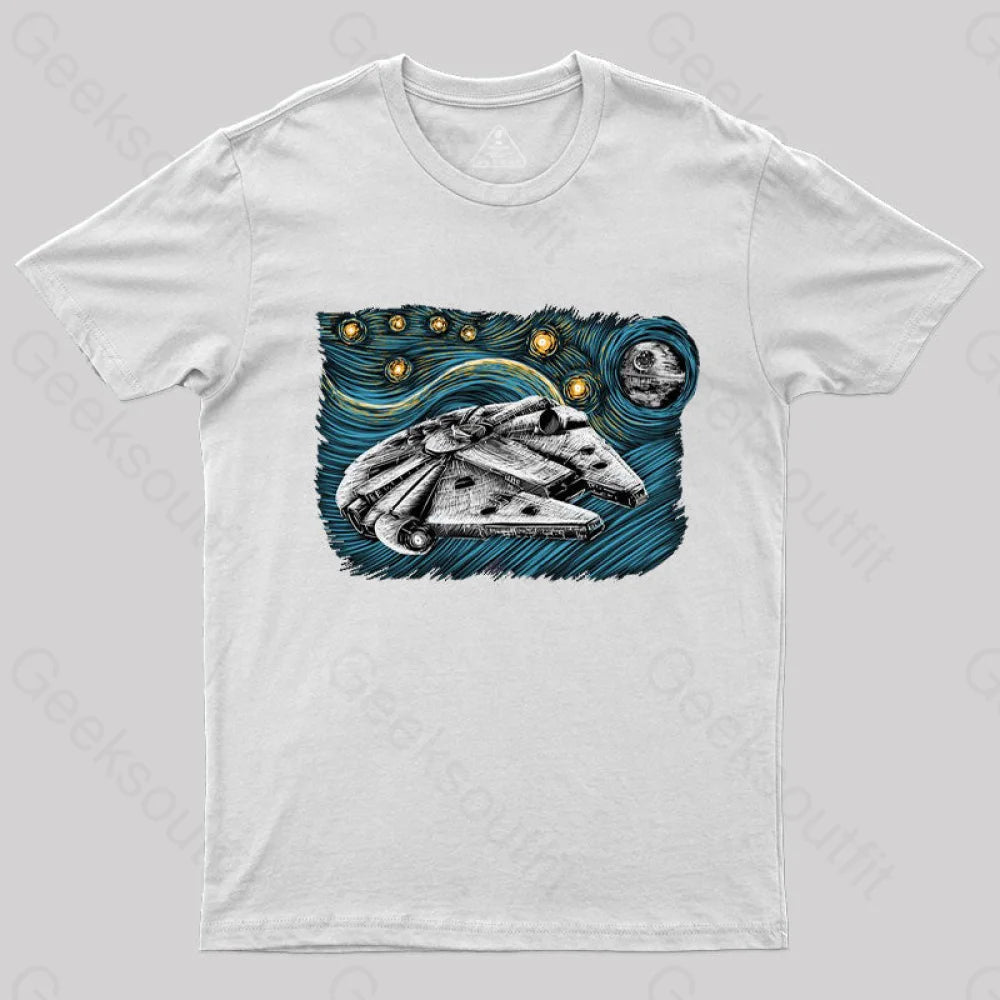 Starry Falcon T-Shirt White / S