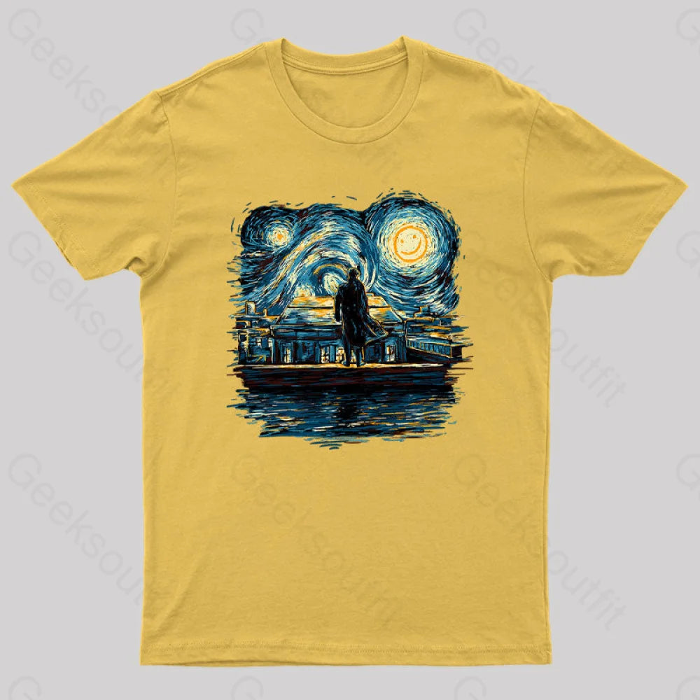 Starry Fall Sherlock Geek T-Shirt Yellow / S