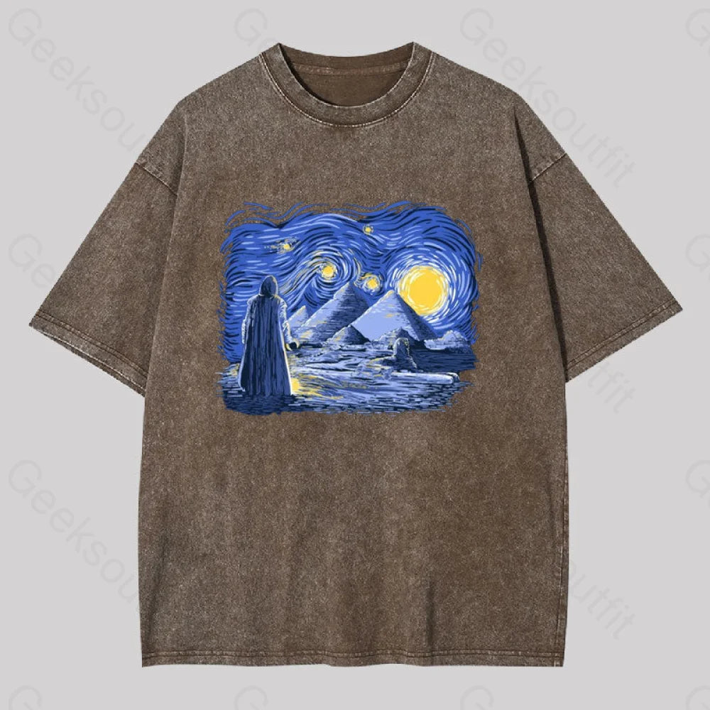 Starry Knight Washed T-Shirt Coffee / S