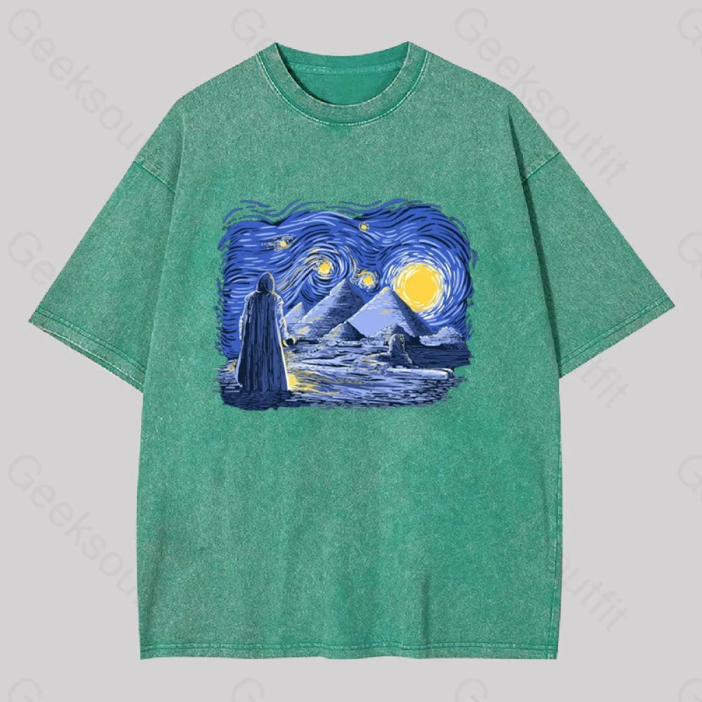 Starry Knight Washed T-Shirt Grass Green / S