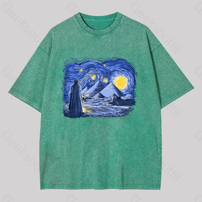 Starry Knight Washed T-Shirt Grass Green / S