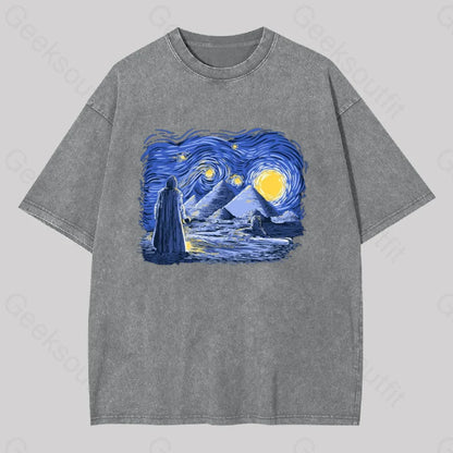 Starry Knight Washed T-Shirt Grey / S