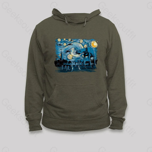 Starry Scarif Hoodie Army Green / S