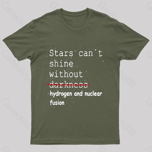 Stars Can’t Shine Nerd T-Shirt Army Green / S